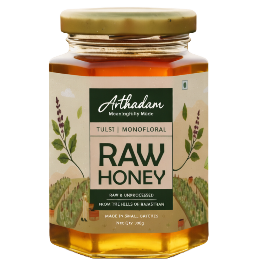 ⁠Arthadam Raw Tulsi Honey – Unheated & Single-strained – 300 g