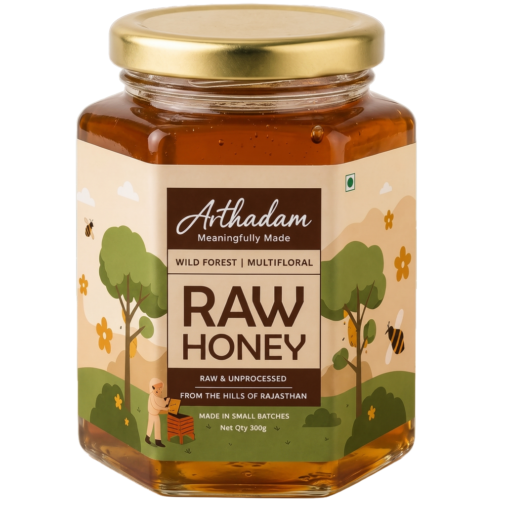 Arthadam Raw Wild Forest Honey – Multifloral & Unprocessed – 300